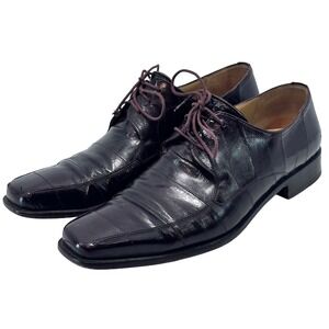 Mezlan Platinum Dinan Eel Skin Lace Up Dress Shoes‎ Sz 91/2 M EUC
